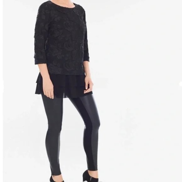 Chicos Black Label Faux-Leather Leggings - Picture 2 of 16